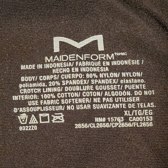 Maidenform Black Shapewear Bodysuit XL NWT Smoothing Firm Control Adjustable - Picture 4 of 4